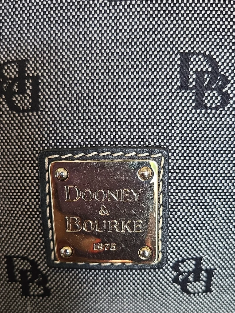 Dooney & Bourke Monogram Dome Satchel Black
